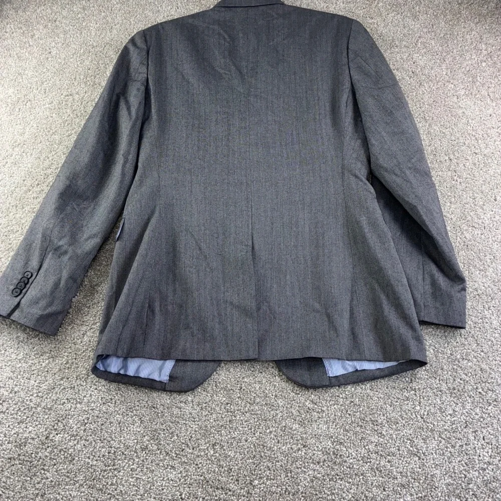 Banana‎ Republic Mens 40R Tailored Fit Grey Herringbone Blazer Sport Coat Career